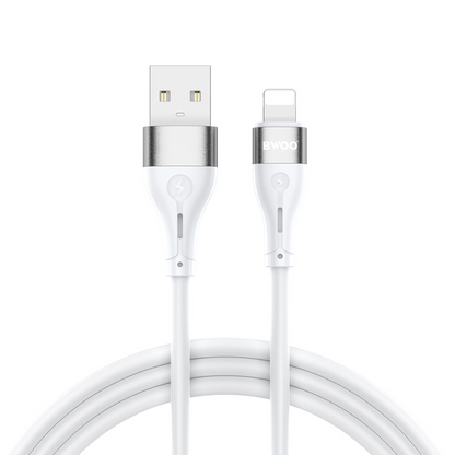 Καλώδιο Δεδομένων και Φόρτισης USB-A - Lightning BWOO X280L, 15W, 1μ, Λευκό