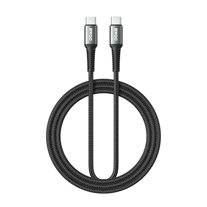 Καλώδιο Δεδομένων και Φόρτισης USB-C - USB-C BWOO BO-X288C-C, 60W, 1μ, Μαύρο