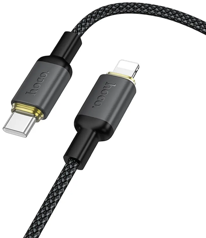 USB-C to Lightning Data and Charging Cable HOCO X128 Benefit, 30W, 1m, Black
