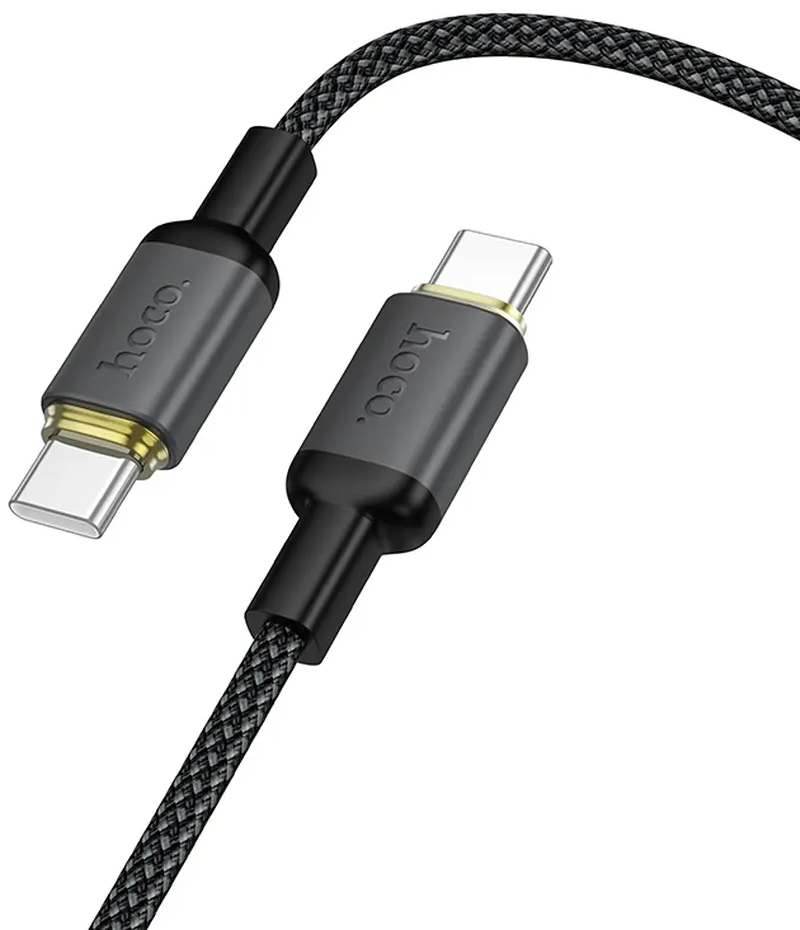 USB-C Data and Charging Cable - USB-C HOCO X128 Benefit, 60W, 1m, Black