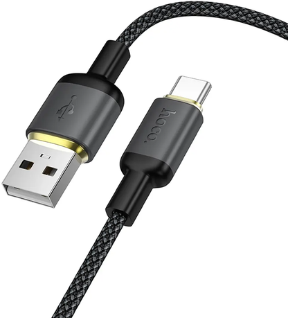 USB-A to USB-C Data and Charging Cable HOCO X128 Benefit, 36W, 1m, Black