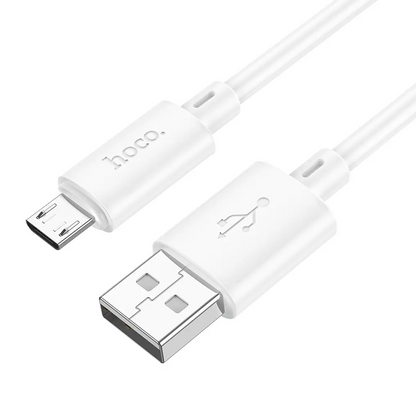 USB-A to microUSB Data and Charging Cable HOCO X88, 18W, 2m, White