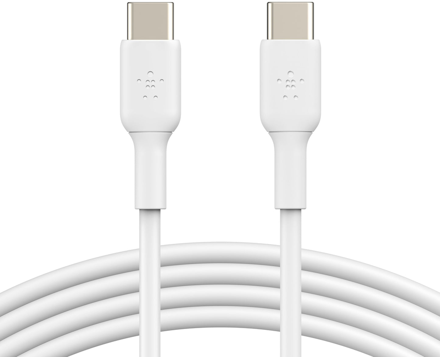 Καλώδιο Δεδομένων και Φόρτισης USB-C - USB-C Belkin BoostCharge, 60W, 1μ, Σετ 2 τεμαχίων, Λευκό CAB003bt1MWH2PK
