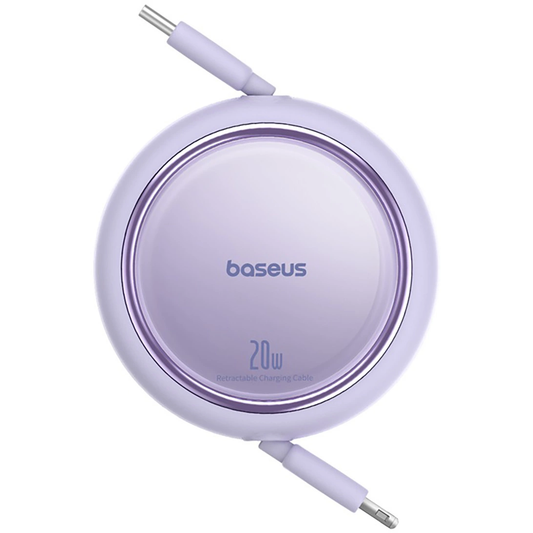 Καλώδιο Δεδομένων και Φόρτισης USB-C - Lightning Baseus Free2Pull Mini Retractable, 20W, Μωβ P10364501511-00