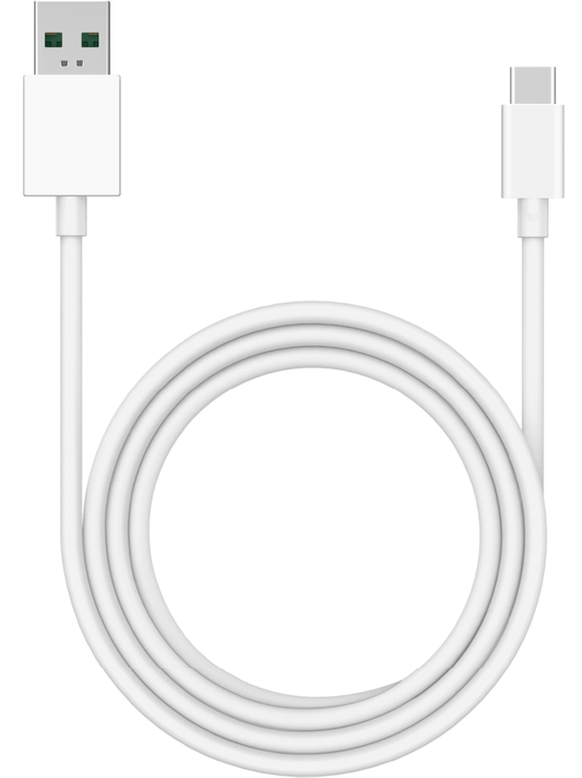 Καλώδιο Δεδομένων και Φόρτισης USB-A - USB-C Oppo DL154, 1μ, Λευκό 611602000020