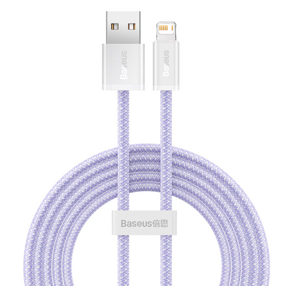 Καλώδιο Δεδομένων και Φόρτισης USB-A - Lightning Baseus Dynamic Series, 18W, 2m, Μωβ CALD000505