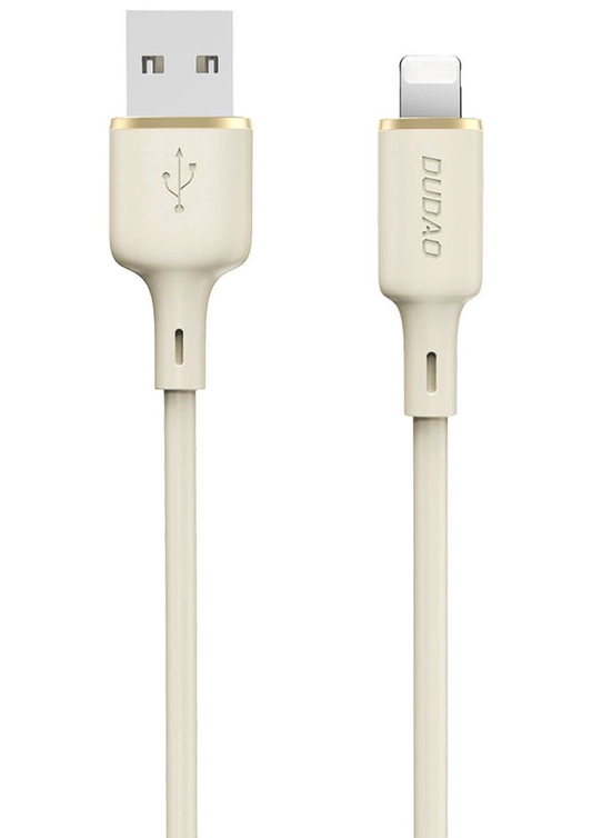 Καλώδιο Δεδομένων και Φόρτισης USB-A - Lightning Dudao L7SL, 18W, 1μ, Μπεζ