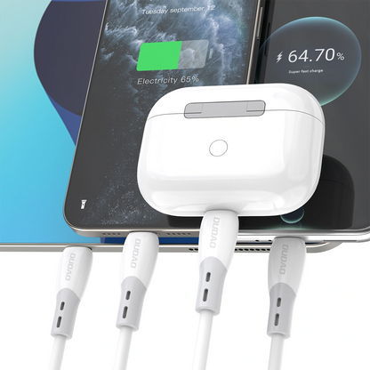 Καλώδιο Δεδομένων και Φόρτισης USB-C - USB-C Dudao L25SC, 60W, 1m, Λευκό