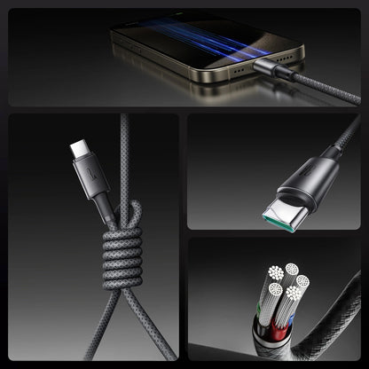 Καλώδιο Δεδομένων και Φόρτισης USB-A - USB-C Joyroom S-A50, 60W, 1.2m, Γκρι