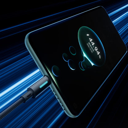Καλώδιο Δεδομένων και Φόρτισης USB-A - USB-C Baseus Lit Button Control, 100W, 2m, Μαύρο P10379002121-01