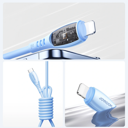 Καλώδιο Δεδομένων και Φόρτισης USB-C - Lightning Joyroom S-A59 Vibrant, 30W, 1.2m, Μπλε