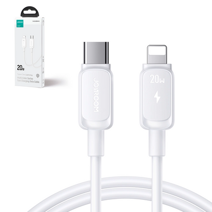 Καλώδιο Δεδομένων και Φόρτισης USB-C - Lightning Joyroom S-A14, 30W, 1.2m, Λευκό