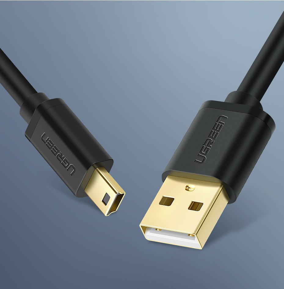 Καλώδιο Δεδομένων και Φόρτισης USB-A - miniUSB UGREEN US132, 2m, Μαύρο