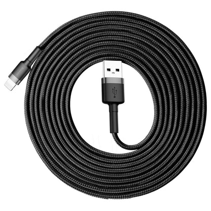 Καλώδιο Δεδομένων και Φόρτισης USB-A - Lightning Baseus Cafule, 18W, 3m, Γκρι CALKLF-RG1