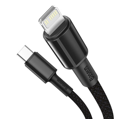 USB-C to Lightning Data and Charging Cable Baseus High Density Braided, 20W, 2m, Black CATLGD-A01