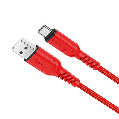 Καλώδιο Δεδομένων και Φόρτισης USB-A - USB-C HOCO X59 Victory, 18W, 1m, Κόκκινο
