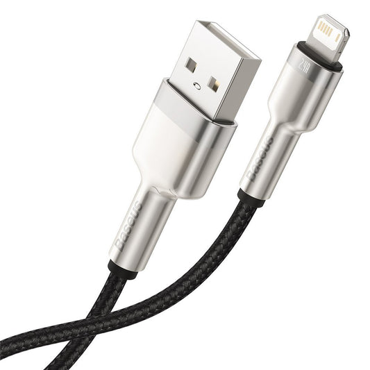 Καλώδιο Δεδομένων και Φόρτισης USB-A - Lightning Baseus Cafule Metal Series, 18W, 2m, Μαύρο CALJK-B01