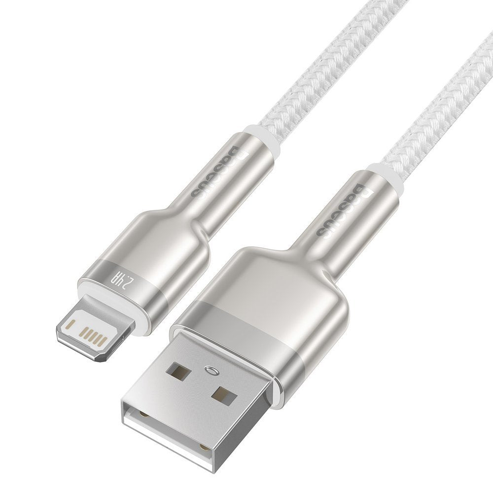 Καλώδιο Δεδομένων και Φόρτισης USB-A - Lightning Baseus Cafule Metal Series, 18W, 2m, Λευκό CALJK-B02