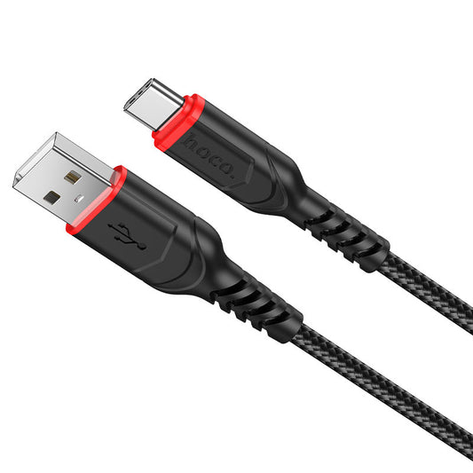 Καλώδιο Δεδομένων και Φόρτισης USB-A - USB-C HOCO X59 Victory, 18W, 1m, Μαύρο
