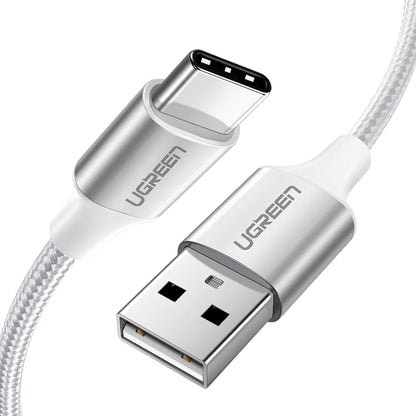 UGREEN US288 USB-A to USB-C Data and Charging Cable, 18W, 1m, White