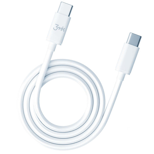Καλώδιο Δεδομένων και Φόρτισης USB-C - USB-C 3MK Hyper, 100W, 2m, Λευκό