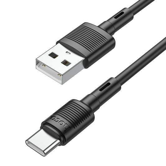 Καλώδιο Δεδομένων και Φόρτισης USB-A - USB-C HOCO X83 Victory, 20W, 1m, Μαύρο