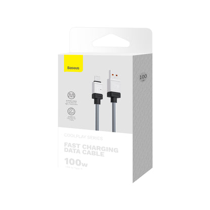 Καλώδιο Δεδομένων και Φόρτισης USB-A - USB-C Baseus CoolPlay, 100W, 1m, Μαύρο CAKW000601
