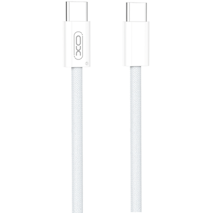 Καλώδιο Δεδομένων και Φόρτισης USB-C - USB-C XO Design NB-Q260A, 60W, 1m, Λευκό