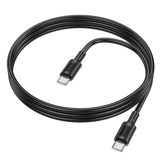 Καλώδιο Δεδομένων και Φόρτισης USB-C - USB-C Borofone BX111 Feliz, 60W, 1m, Μαύρο