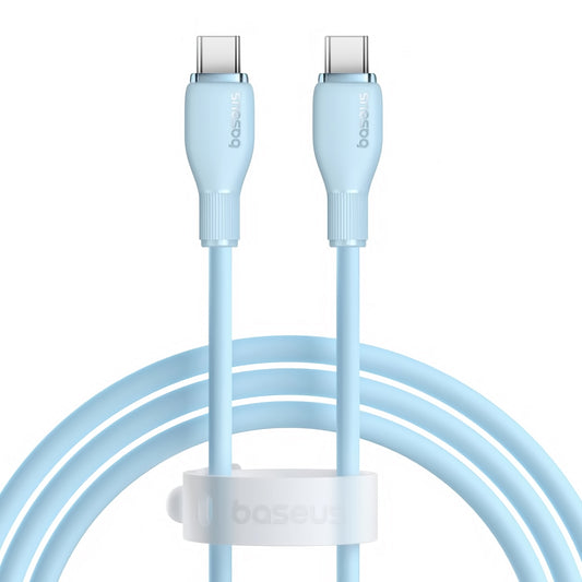 Καλώδιο Δεδομένων και Φόρτισης USB-C σε USB-C Baseus Pudding, 100W, 1.2m, Μπλε P10355702311-00