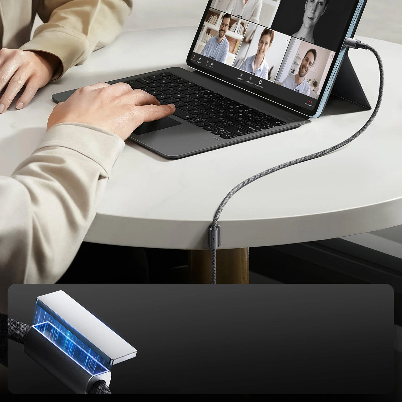 Καλώδιο Δεδομένων και Φόρτισης USB-A - USB-C Joyroom S-A50, 60W, 1.2m, Γκρι