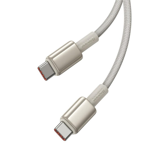 Καλώδιο Δεδομένων και Φόρτισης USB-C - USB-C Baseus Tungsten Gold, 100W, 1m, Χρυσό P10319800G21-00