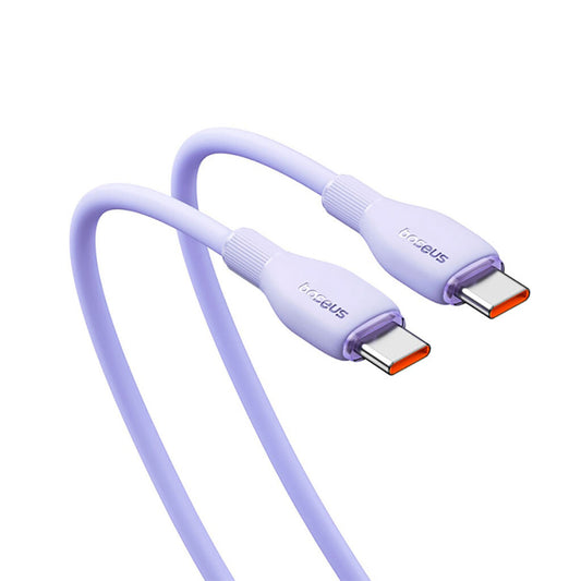 Καλώδιο Δεδομένων και Φόρτισης USB-C - USB-C Baseus Pudding, 100W, 1.2m, Μωβ P10355702511-00