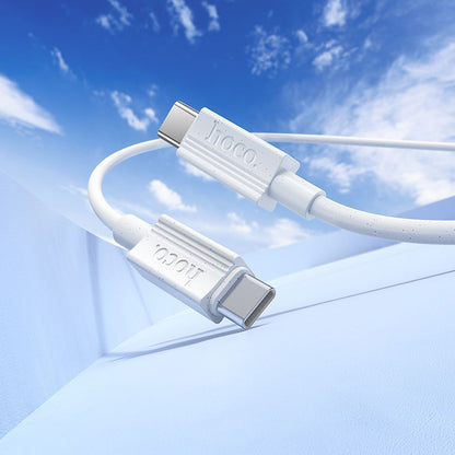 Καλώδιο Δεδομένων και Φόρτισης USB-C - USB-C HOCO X107, 60W, 1m, Λευκό
