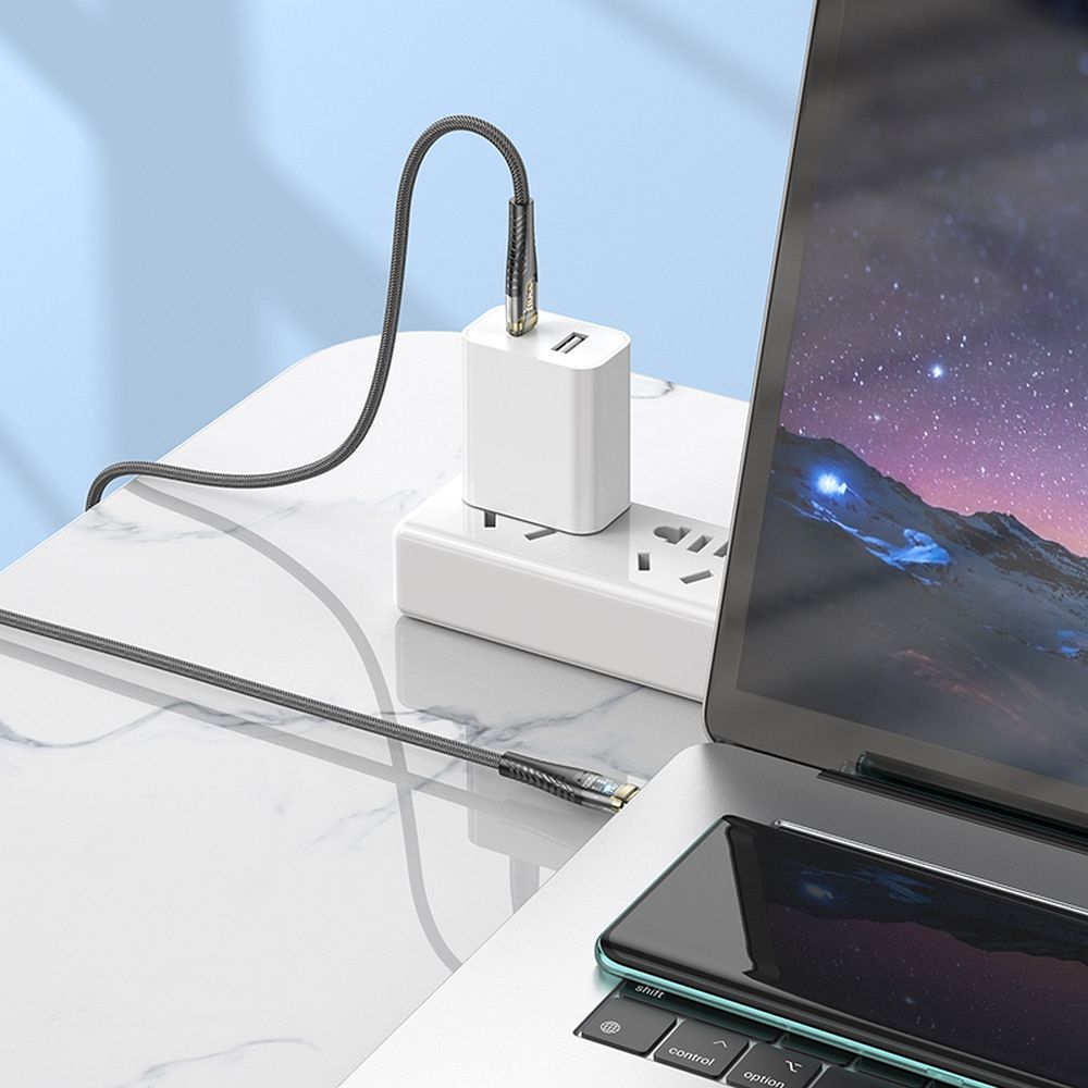 Καλώδιο Δεδομένων και Φόρτισης USB-C - USB-C HOCO U121, 60W, 1.2m, Μαύρο