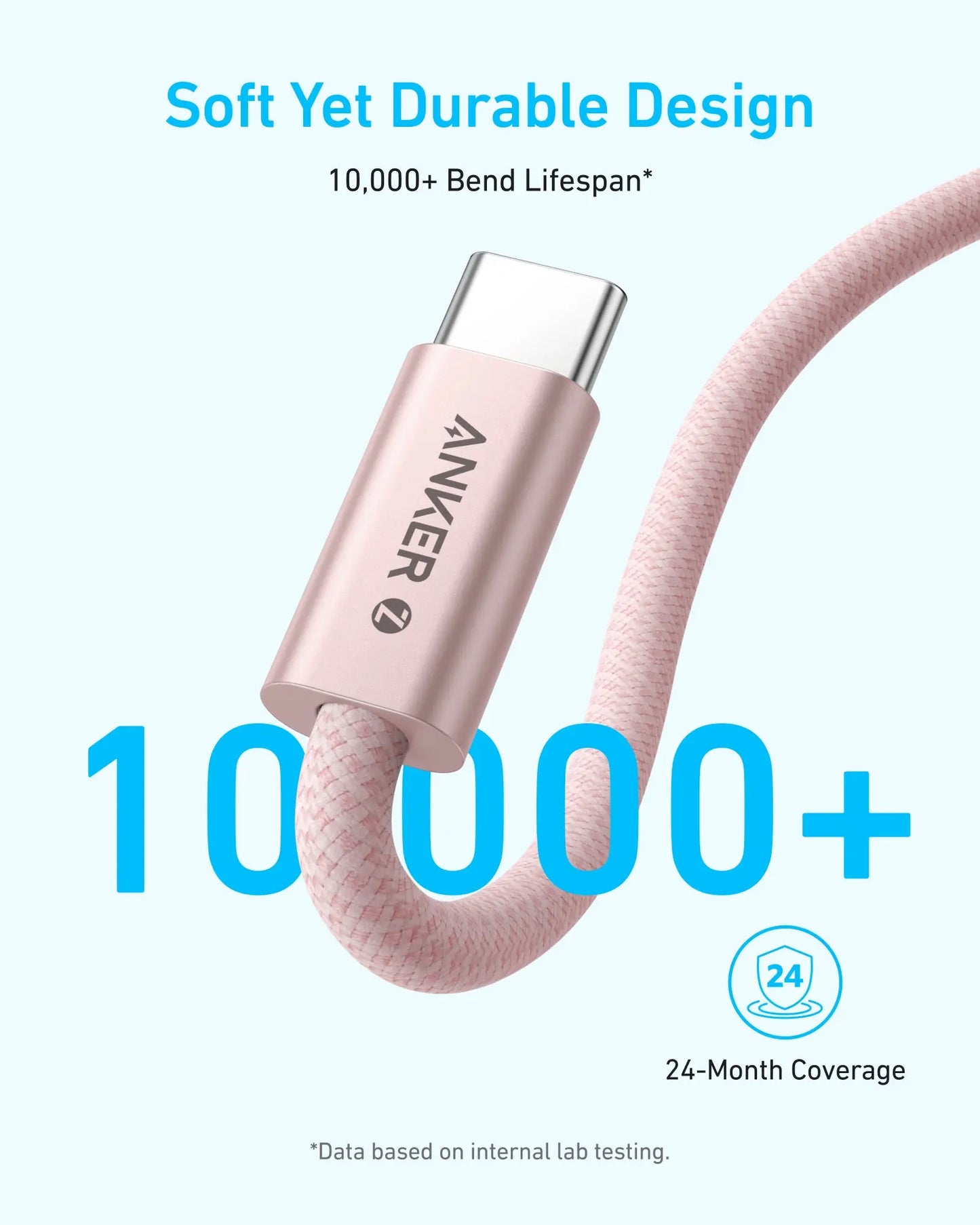 USB-C Data and Charging Cable - USB-C Anker Zolo, 240W, 1m, Black A8060H11