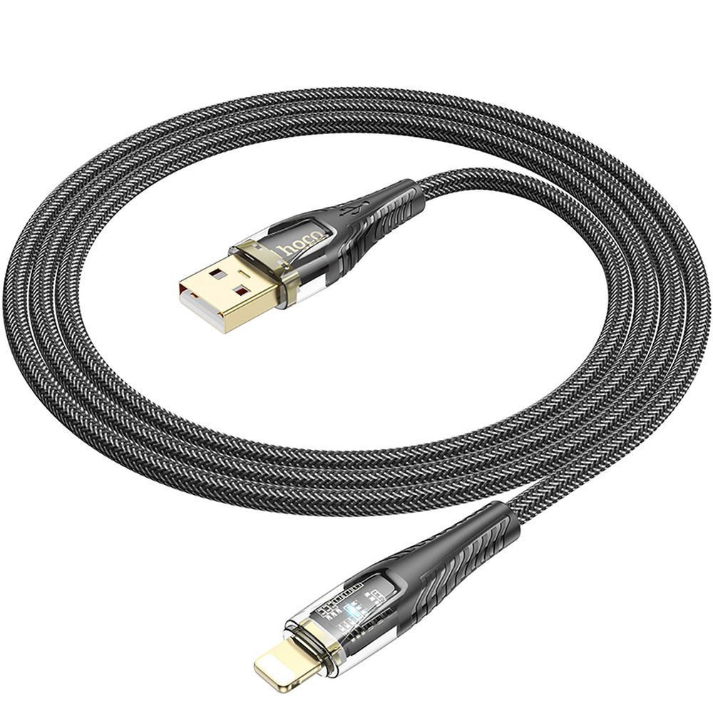 Καλώδιο Δεδομένων και Φόρτισης USB-A - Lightning HOCO U121, 18W, 1.2m, Μαύρο