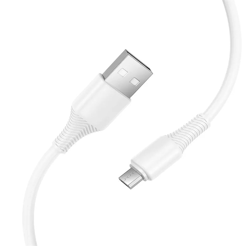 Καλώδιο Δεδομένων και Φόρτισης USB-A - microUSB HOCO X120, 18W, 1m, Λευκό