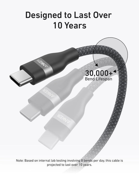 Καλώδιο Δεδομένων και Φόρτισης USB-C - USB-C Anker, 240W, 0.9m, Μαύρο A82E2H11