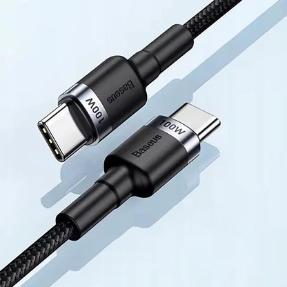 Καλώδιο Δεδομένων και Φόρτισης USB-C - USB-C Baseus Cafule, 100W, 2m, Γκρι CATKLF-BLG1