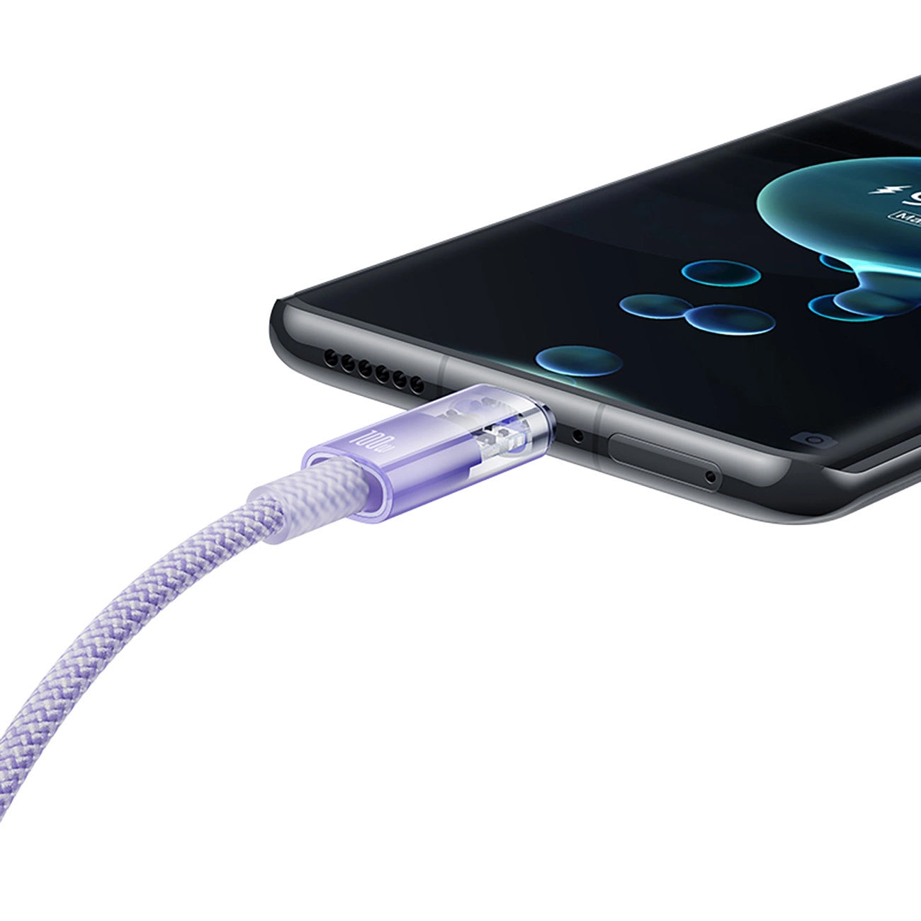 Καλώδιο Δεδομένων και Φόρτισης USB-A - USB-C Baseus Explorer, 100W, 1m, Μωβ CATS010405