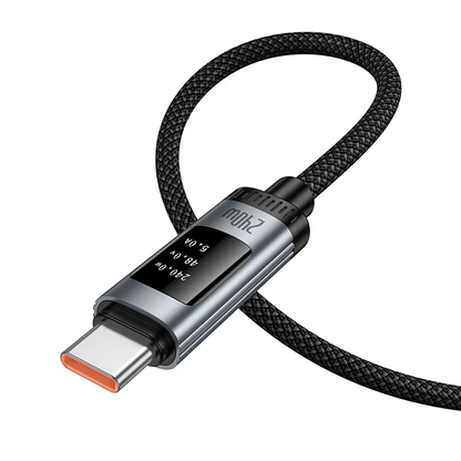 Καλώδιο Δεδομένων και Φόρτισης USB-C - USB-C HOCO Display U148, 240W, 1.2m, Μαύρο