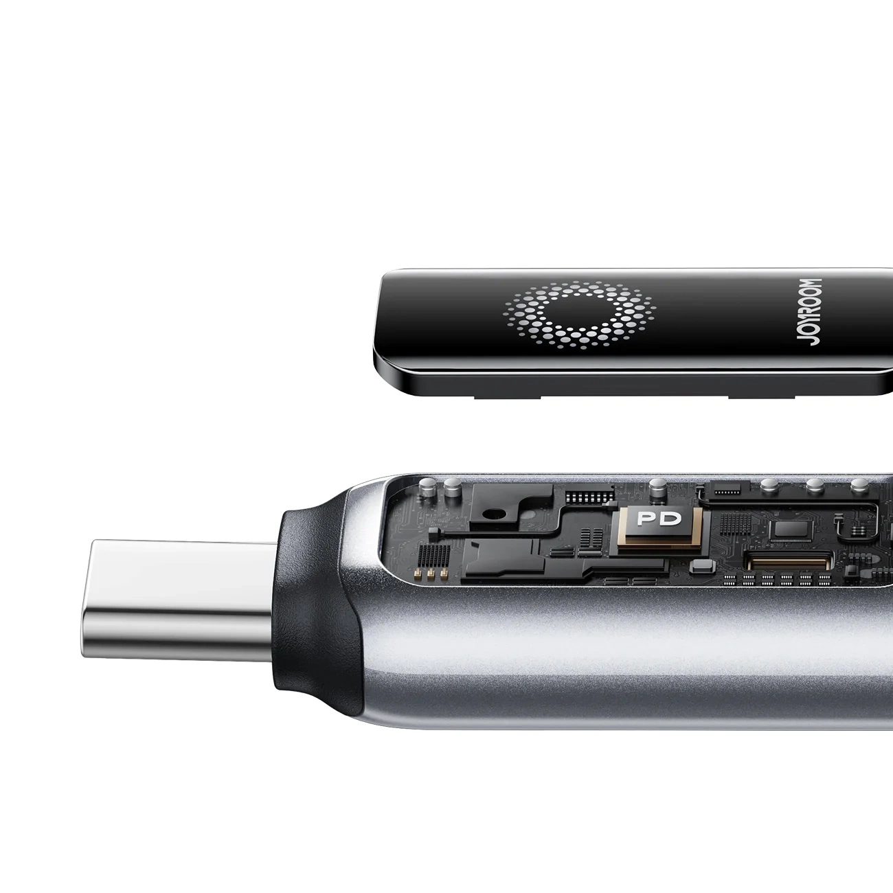 USB-A to Lightning Data and Charging Cable Joyroom S-A55 StarFlight Display, 18W, 1.2m, Black