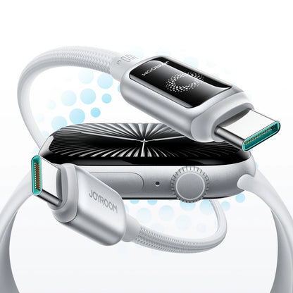 Καλώδιο Δεδομένων και Φόρτισης USB-C - USB-C Joyroom S-A55 StarFlight Display, 100W, 1.2m, Λευκό