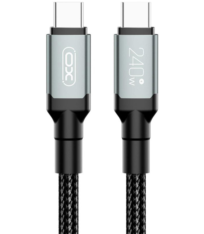 Καλώδιο Δεδομένων και Φόρτισης USB-C - USB-C XO Design NB-Q264A, 240W, 1m, Μαύρο