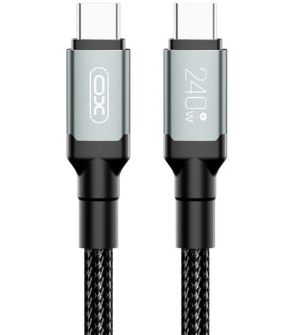 Καλώδιο Δεδομένων και Φόρτισης USB-C - USB-C XO Design NB-Q264A, 240W, 1m, Μαύρο