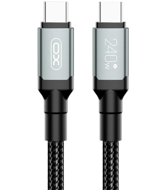 Καλώδιο Δεδομένων και Φόρτισης USB-C - USB-C XO Design NB-Q264A, 240W, 1m, Μαύρο