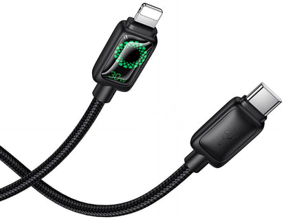 Καλώδιο Δεδομένων και Φόρτισης USB-C - Lightning HOCO U146, 30W, 1.2m, Μαύρο