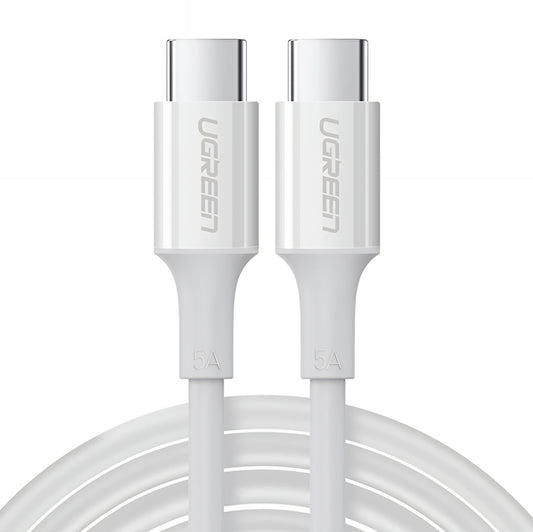 Καλώδιο Δεδομένων και Φόρτισης USB-C - USB-C UGREEN US300, 100W, 2m, Λευκό