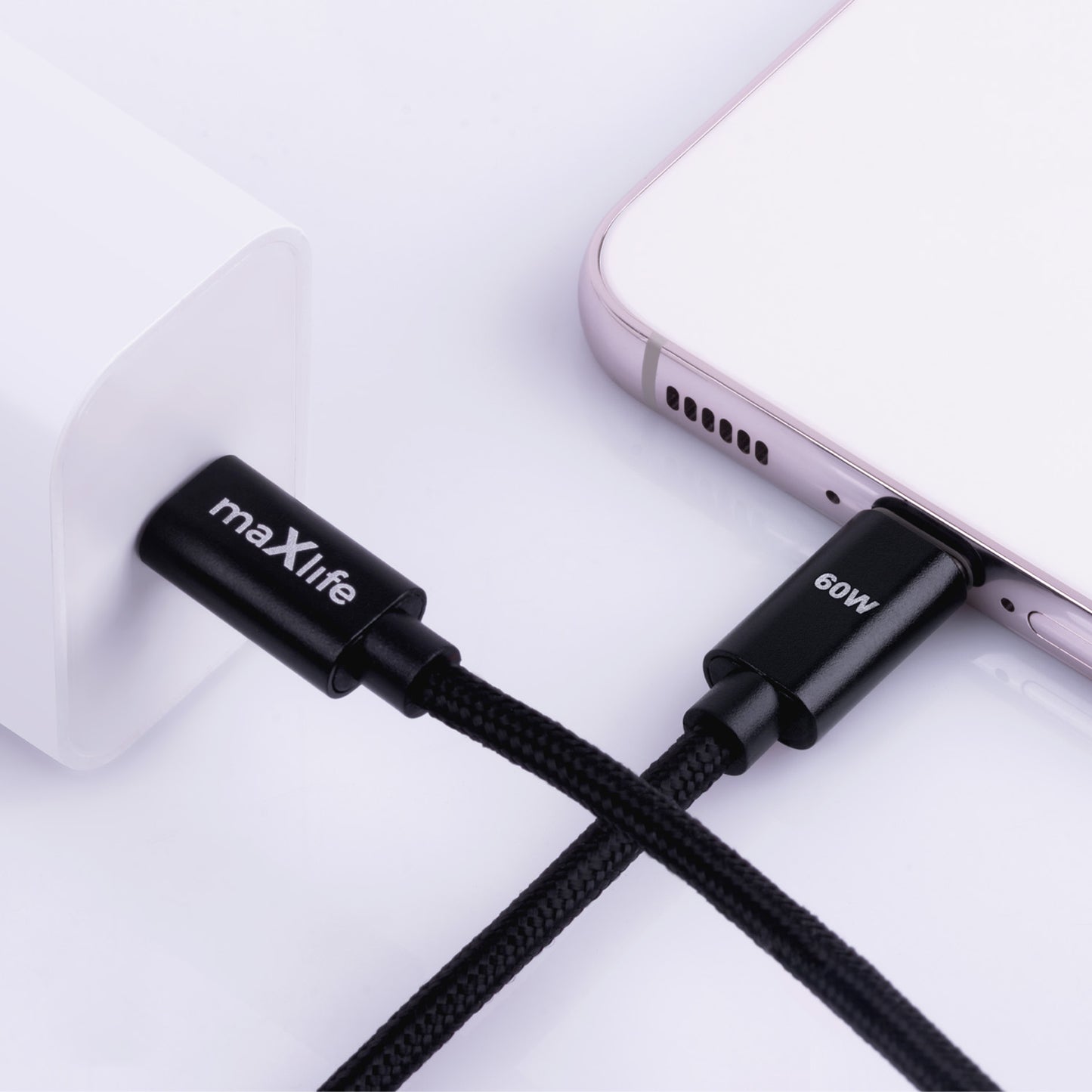 USB-C Data and Charging Cable - USB-C MaXlife MXUC-12, 60W, 1m, Black
